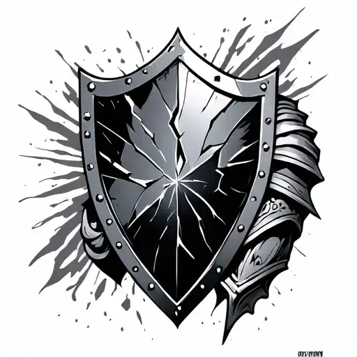 Broken Shield And Armer
