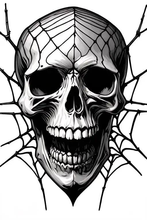 Skull Spiders Web