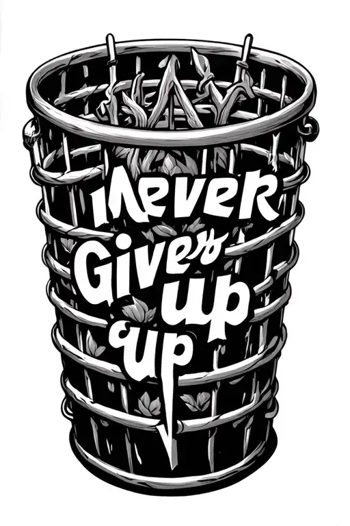 Bassket Hoop And It Say Nerver Give Up And