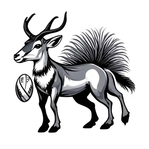 Rugby Kiwi Carrying Springbok