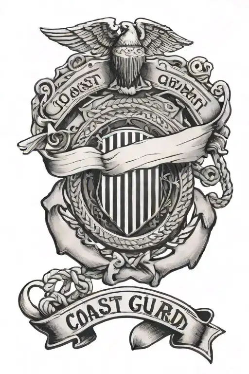 Coast Guard Tattoo Design Idea