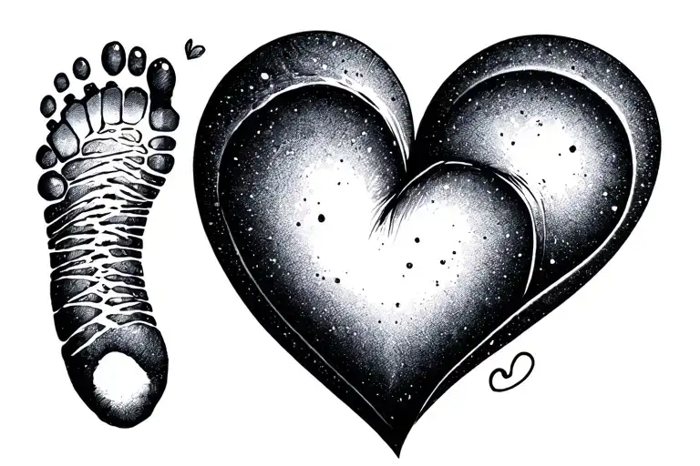 Footprint And Heart