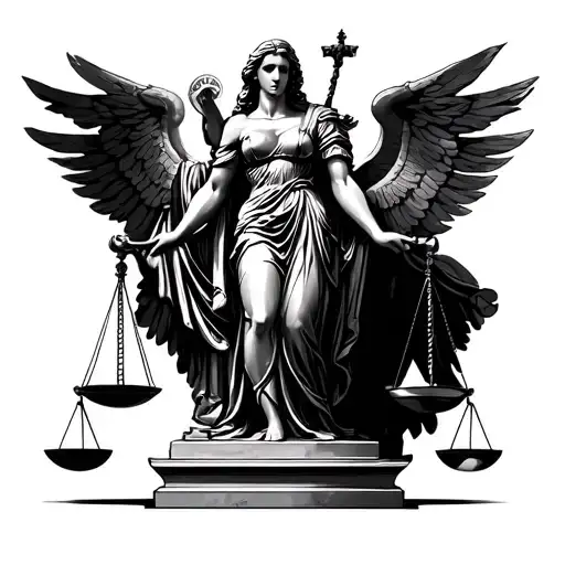 The Lady Of Justice Full Body Statue Standing