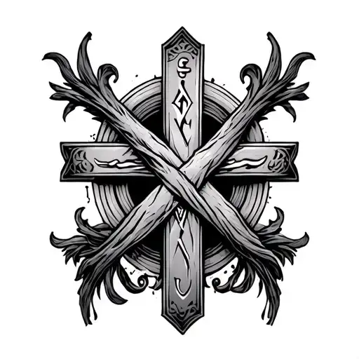 Yhwh And Cross Wrapped