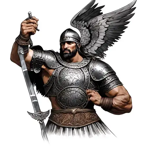 Gladiator On Left Arm Sleeve