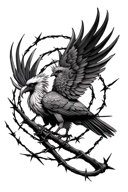 Phoenix And Barbed Wire