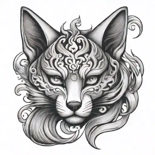 Kitsune Waterfall Mask