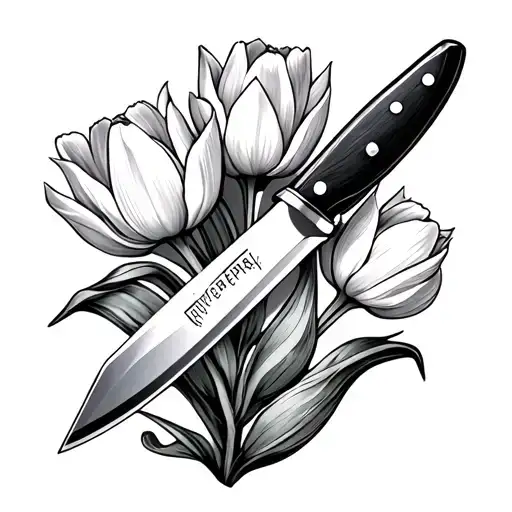 Knife And Tulips