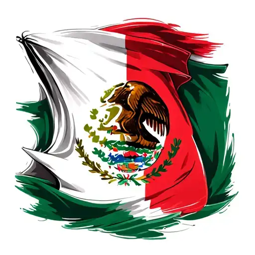 El Salvador Flag And Mexican Flag