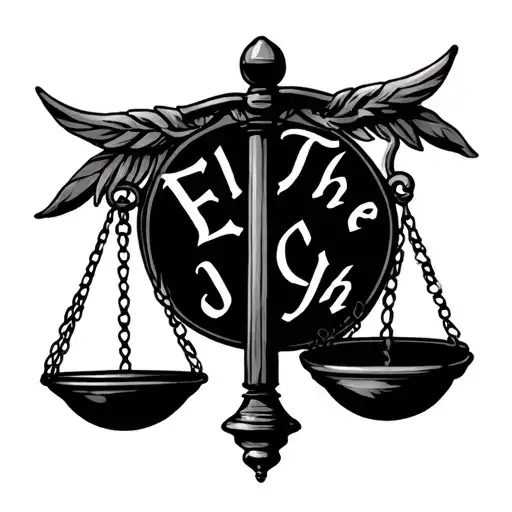 Libra Scale Tilted With One Side Saying Eli The Other Jah