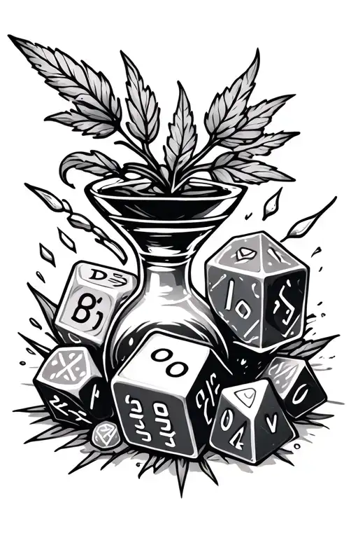D&d Dice Geometrical Shapes Healing Potion