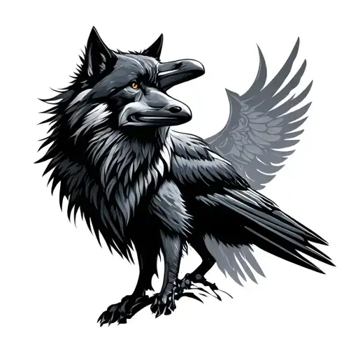 Raven And Wolf