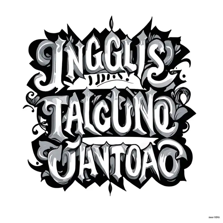 Inglis Text Tattoo With Meaning