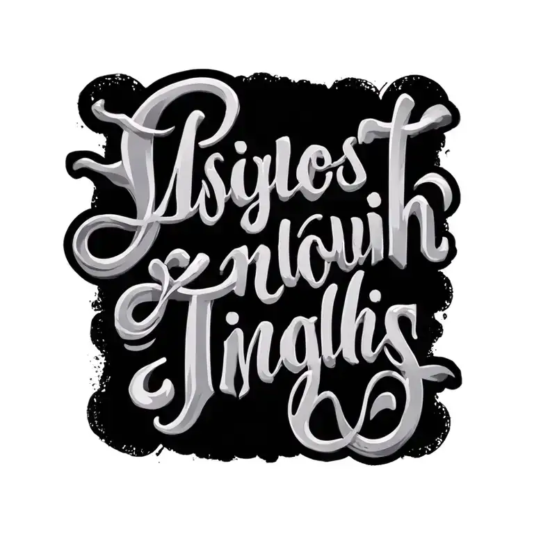 Inglis Text Tattoo With Meaning