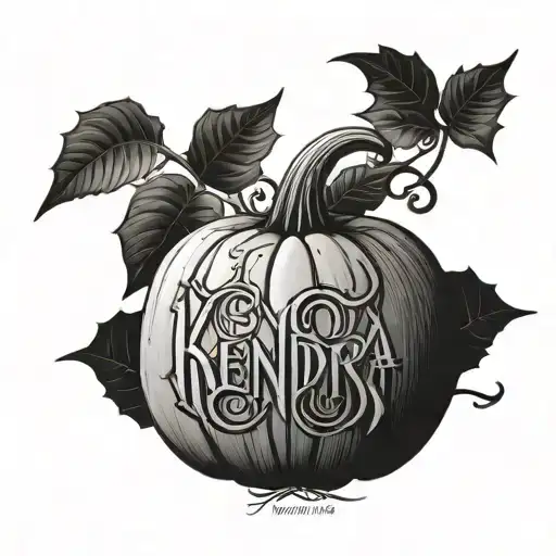 Pumpkin With Kendra Name