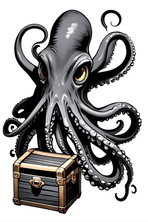 Octopus With Treasure Chest