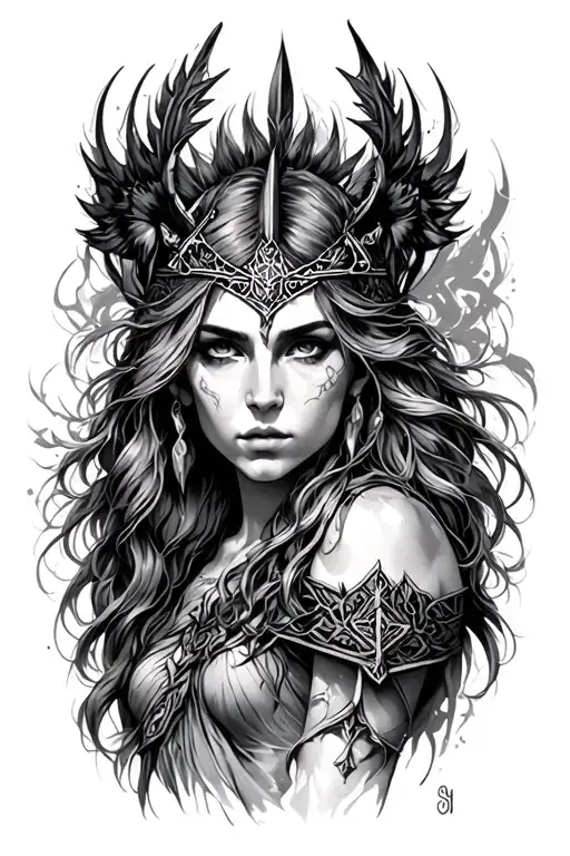 Freya Norse Goddes Wearing