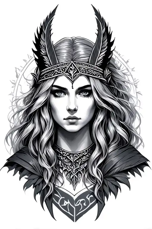 Freya Norse Goddes Wearing