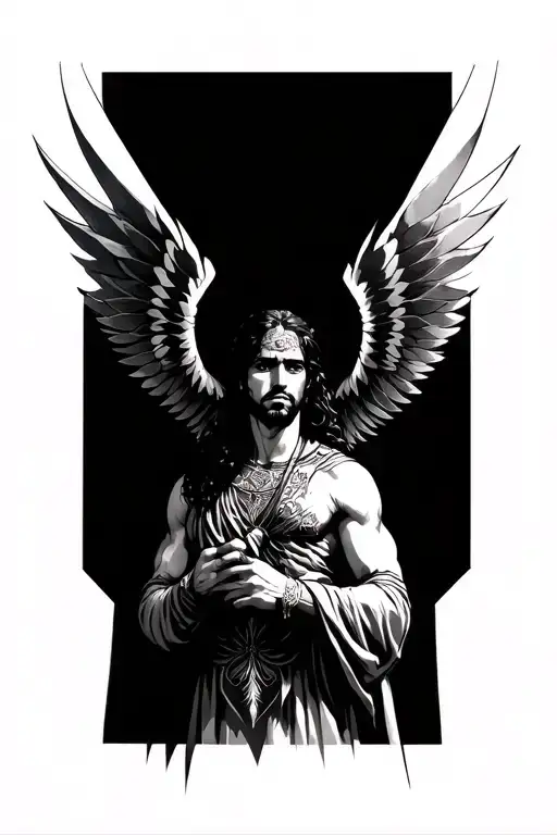 Arcangel Guerrero De Dios With Geometric Wings