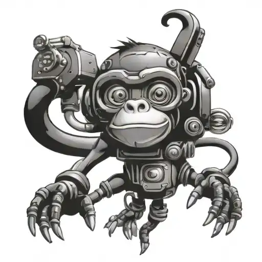 Hybrid Of Monkey And Robot