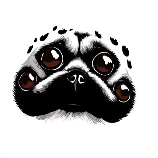 Pug Paw Print