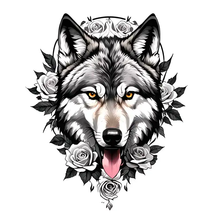 Wolf And Roses