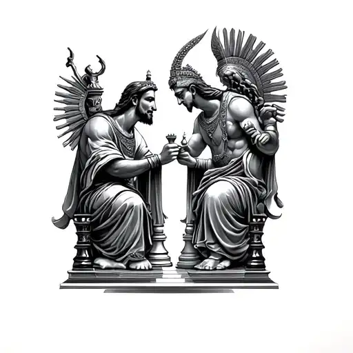 God Vs Sattan Chess Match