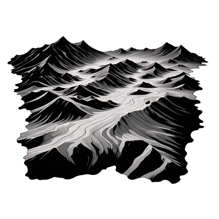 Topographic Map Desert