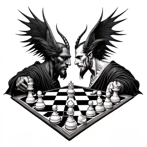 God Vs Lucifer Chess Match