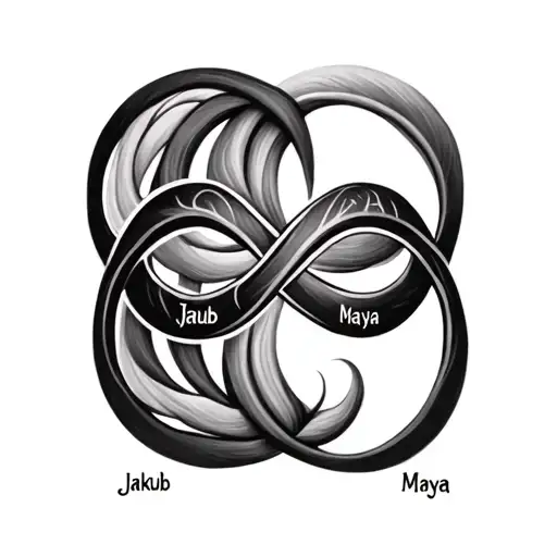 Infinity Symbol With The Names Jakub And Maya