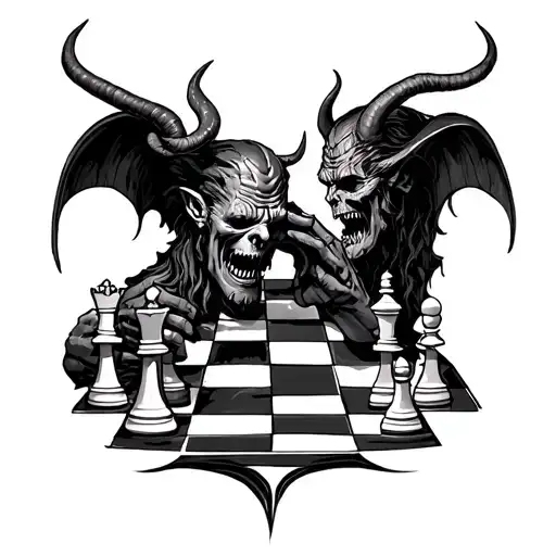 God Vs Satan Chess Match