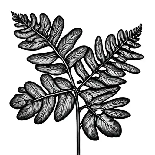 Silver Fern Nz Map On Fern Leaf Clover