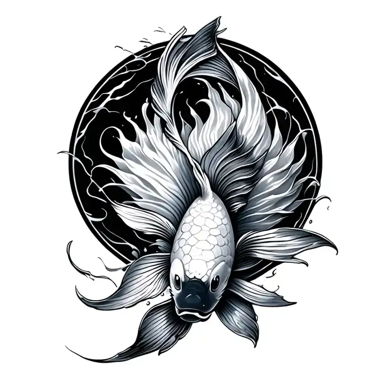 Single Koi Fish
