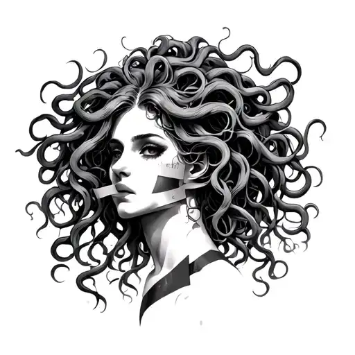 Medusa With Tape On Her Mouth