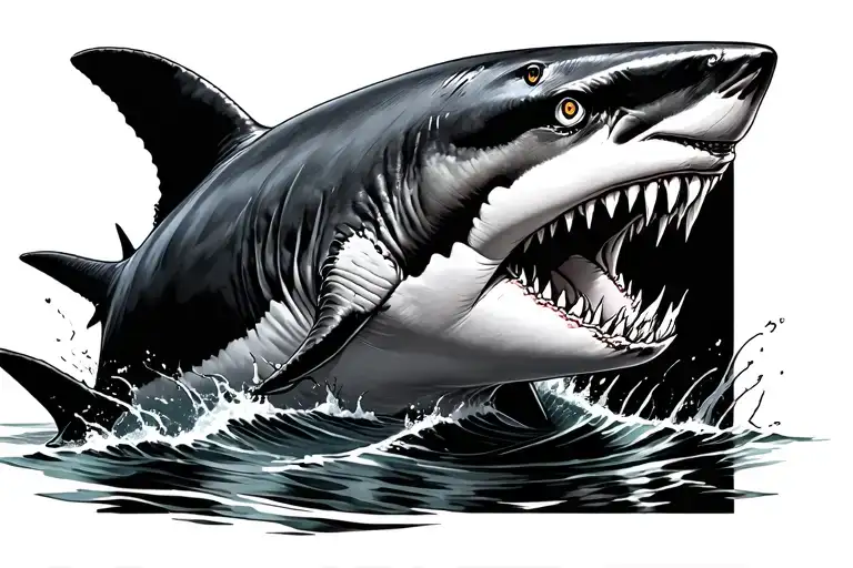 Great White Shark Emerging