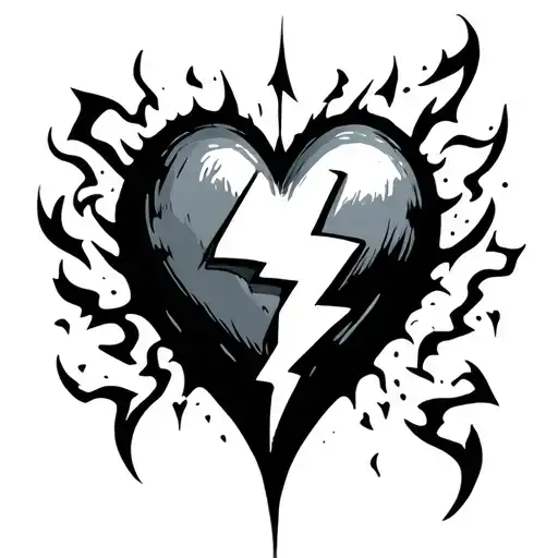 Heart With Lightning Bolt