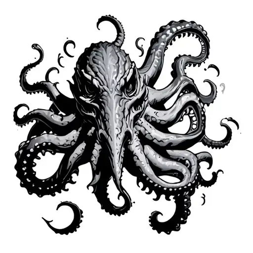 Kraken Emerging From The Depths