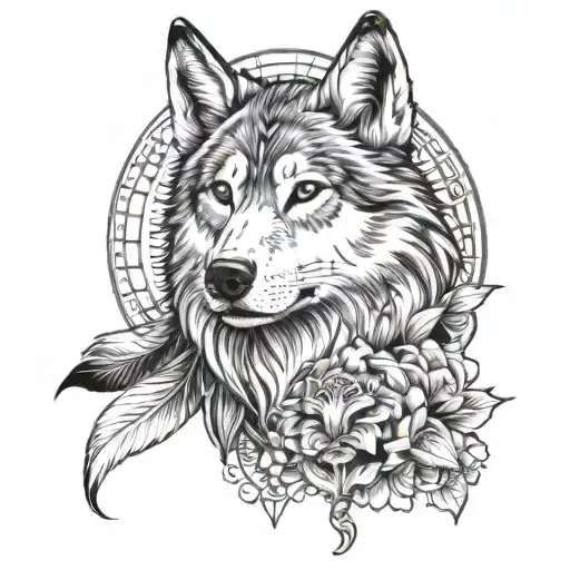 Indian Legend White And Black And White Wolf