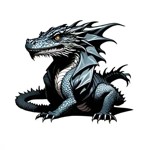 Dragon As A Raincoat Lizard