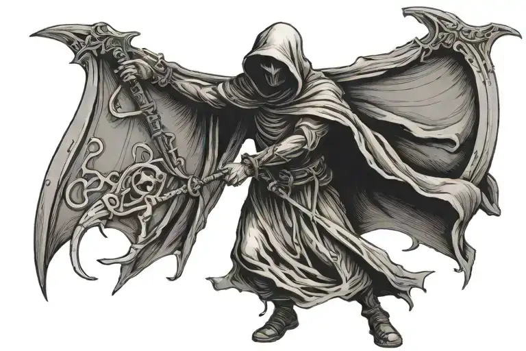 Black Death Holding Scythe