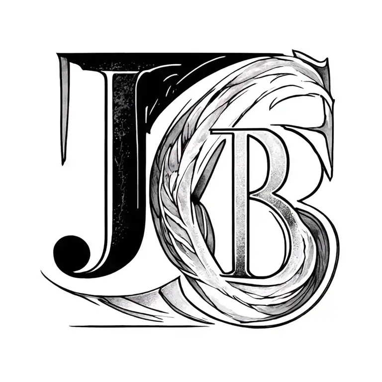 Minimalist Tattoo Design With Letter Jcrb