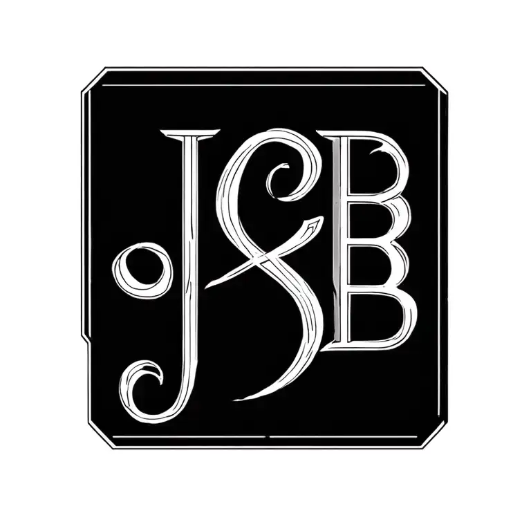 Minimalist Tattoo Design With Letter Jcrb