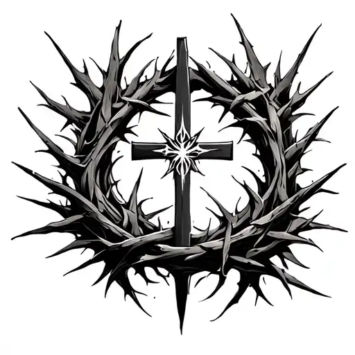 Cross Crown Of Thorns