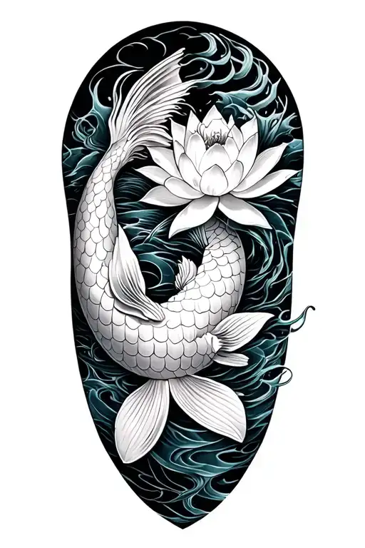 Japanese Koi Lotus Sleeve