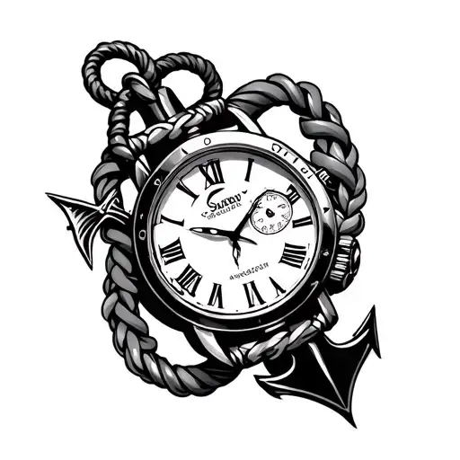Watch And Anchor Intertwined Within