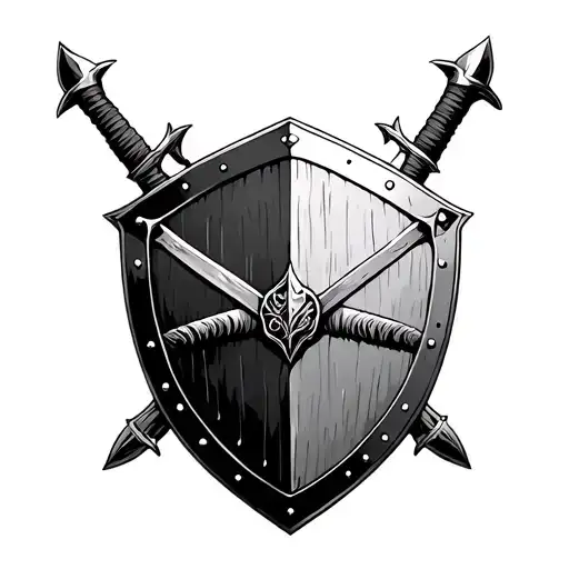 Shield And Two Swords