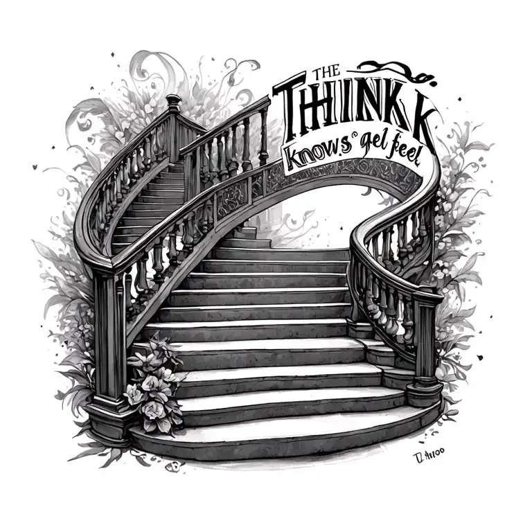 The Words Think Knows Feel A Staircase In The Picture