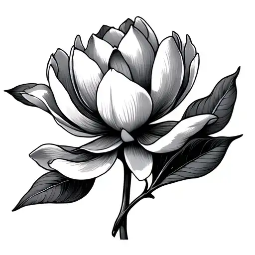 Fine Line Magnolia Flower With Mary Watson