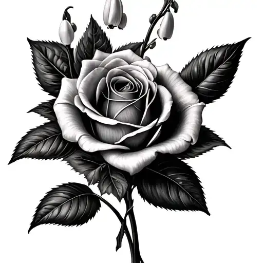 Lily Of The Valley And Rose