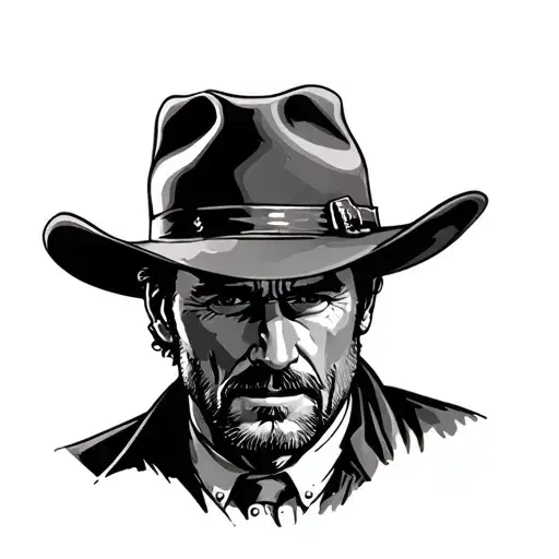 The Good The Bad And The Ugly Clint Eastwood Face With Hat